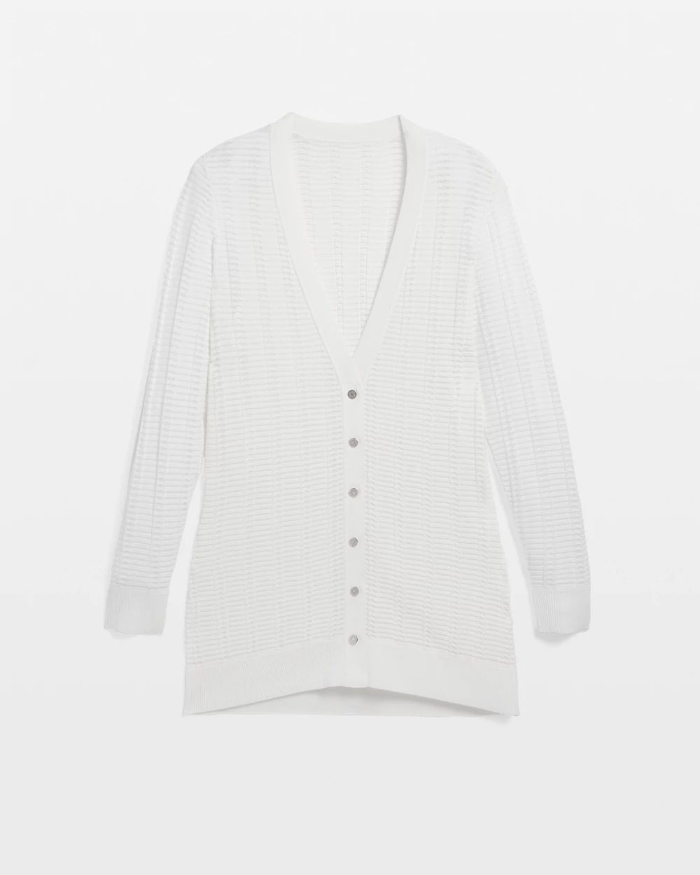 Stitchy Rib Boyfriend Cardigan White House Black Market